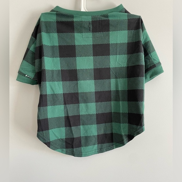 Green and Black Plaid Dog Pj Shirt - Picture 3 of 4